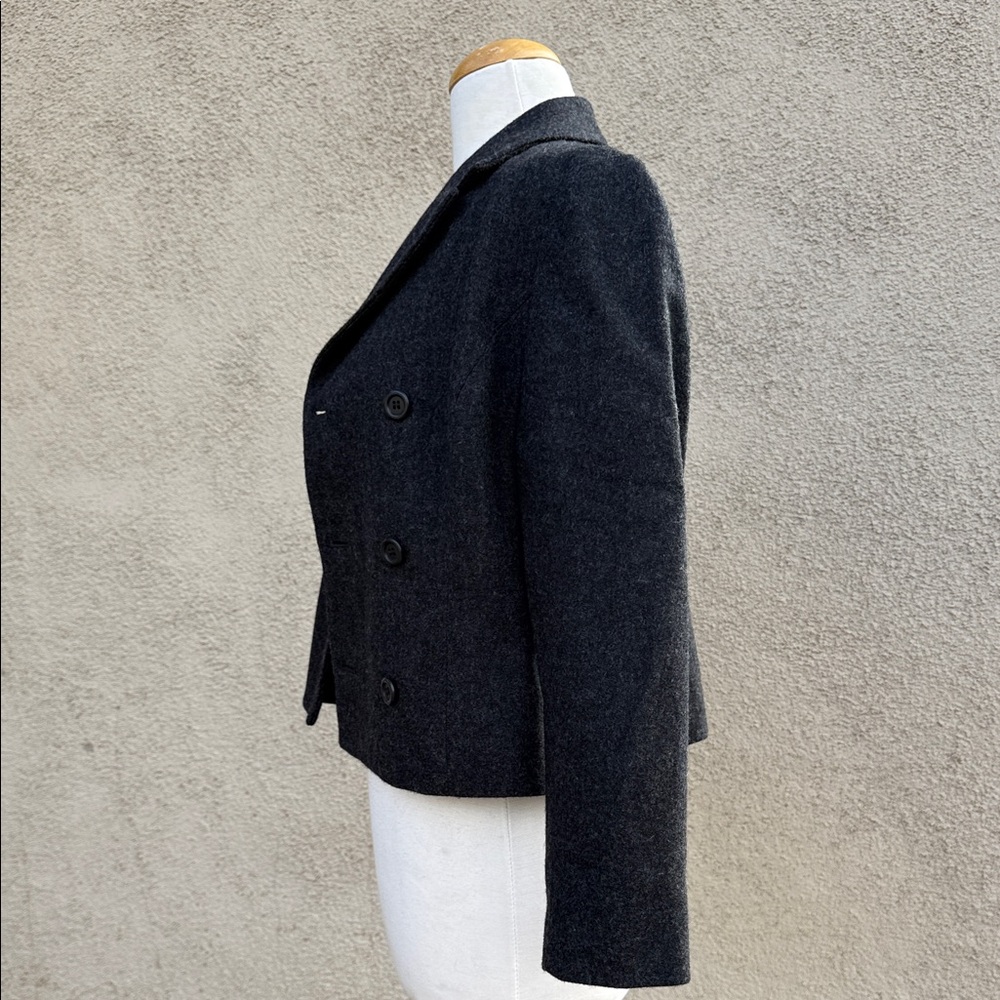 💥 J. Crew Charcoal Wool Double-Breasted Pea Coat - Picture 4 of 9